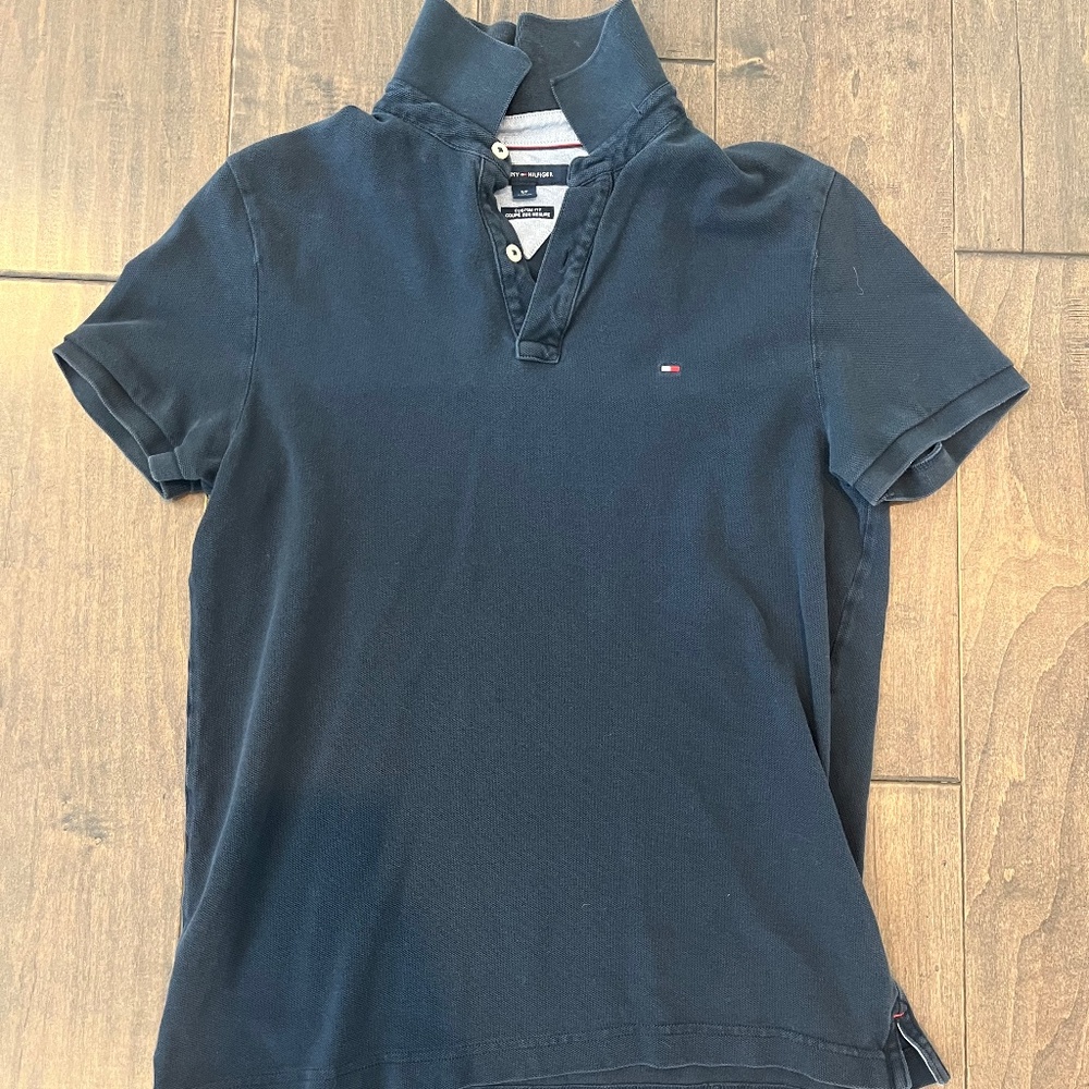 Tommy Hilfiger Navy Polo Mens Small